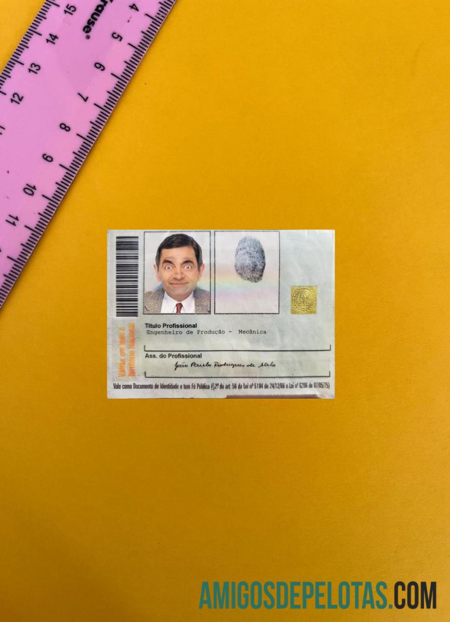 Brazil Professional bilhete de identidade olhar de foto frente exemplo